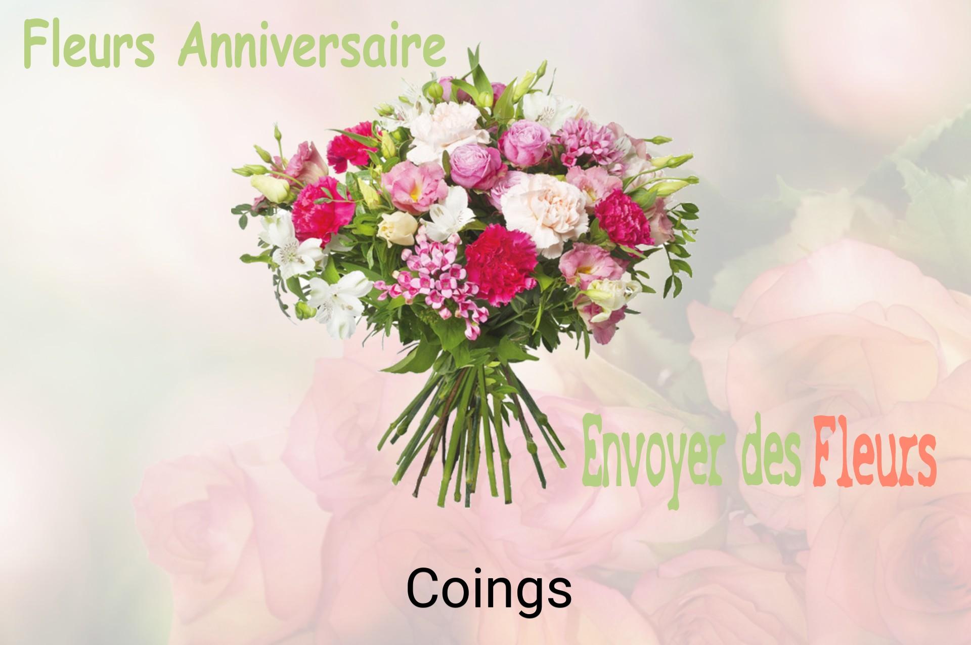 Bouquet de fleurs d’anniversaire livré à Coings