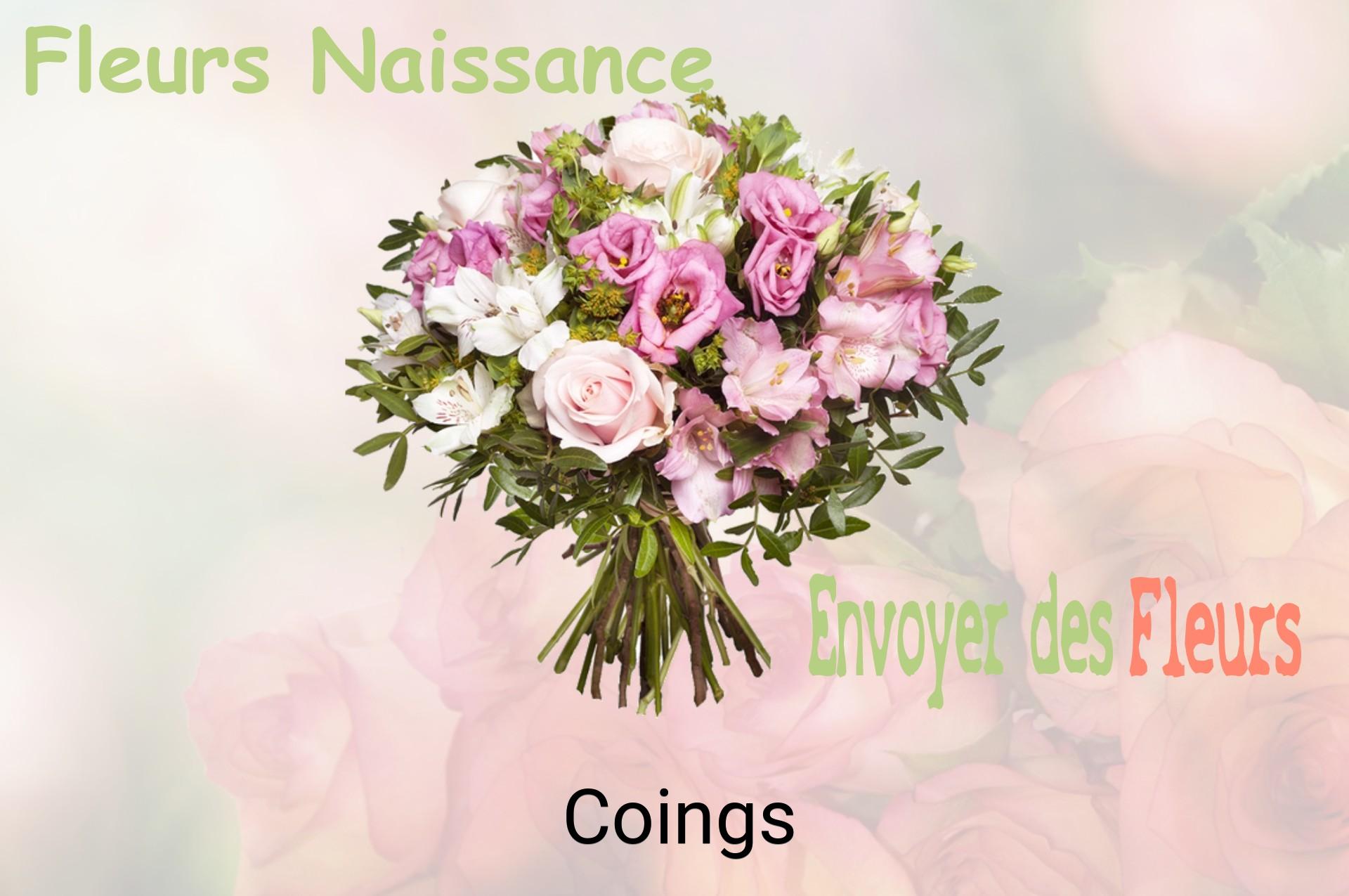 Bouquet de fleurs de naissance livré à Coings